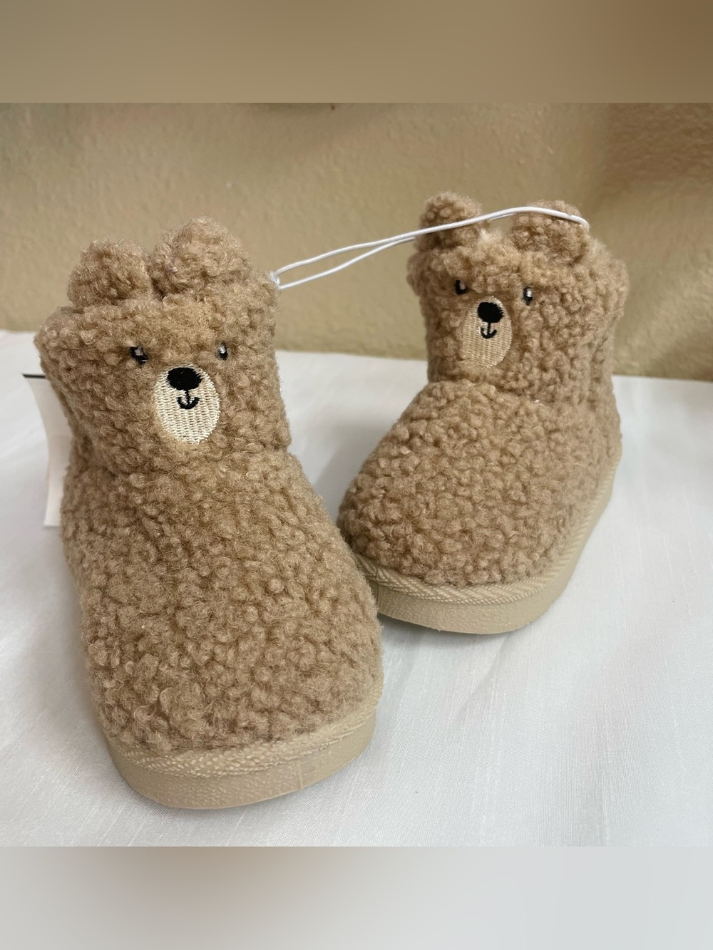 First Steps by Stepping Stones Baby Faux Fur Teddy
Bear Zipper  Boots